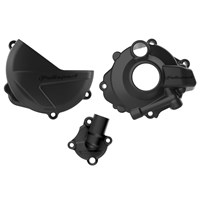 CLUTCH & IGNITION COVER PROTECTOR HONDA CRF250R/RX 18-24 BLACK